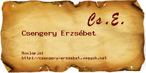 Csengery Erzsébet névjegykártya