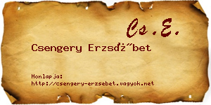 Csengery Erzsébet névjegykártya