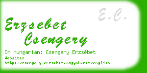 erzsebet csengery business card